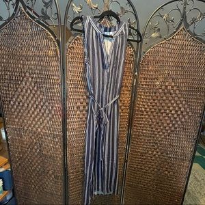 Gap zen navy striped maxi dress